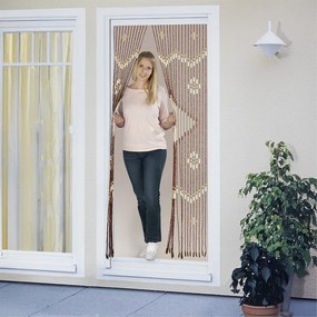 Bambusový záves do dverí v prírodnej farbe 90x200 cm Rhombus – Maximex