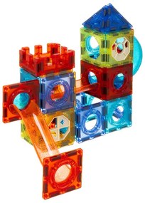 Viacfarebná edukačná magnetická stavebnica 3D  - 110 dielov