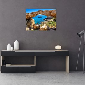 Sklenený obraz - Cape Greco (70x50 cm)