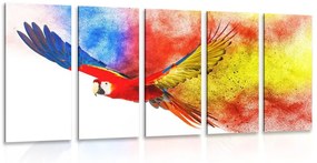 5-dielny obraz let papagája