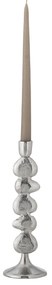 Bloomingville Kovový svietnik Metina Silver 28,5 cm