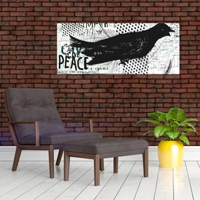 Obrázok - Street art - bird (120x50 cm)