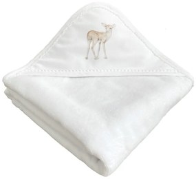 Novorozenecká osuška s kapucí bílá 80x80cm