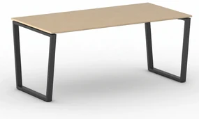 Kancelársky stôl PRIMO IMPRESS, 180x90 cm, čierna podnož, buk