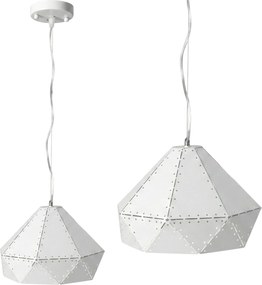 Toolight - Závesné kovové stropné svietidlo 1xE27 APP237-1CP, biela, OSW-05459