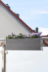 Balkónový hrantík BENNO, vláknocement, šírka 62 cm, sivý