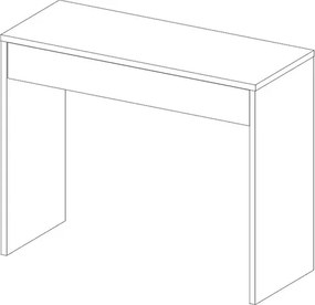 Písací/kozmetický stôl Checker, biely