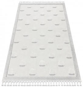 Detský koberec YOYO GD62 biely / sivý, mraky