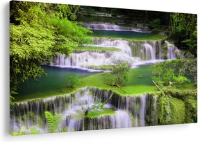 Obrázok - Vodopády Huay Mae Khamin, Kanchanaburi, Thajsko (90x60 cm)