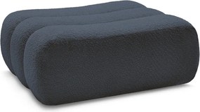 Tmavomodrá podnožka z textílie buklé Azra – Bobochic Paris