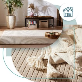 Koberec Agnella Noble Ruti svetlobéžový