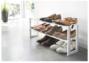 Biely kovový teleskopický stojan na topánky Line – YAMAZAKI