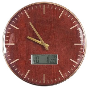 Nástenné hodiny ø 43 cm hnedé BRUGG Beliani