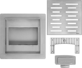 Rea Line, nerezový odtokový žľab 150x150 mm, oceľová, REA-G6205