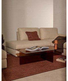 Hnedý sklenený konferenčný stolík 60x120 cm Zaren – Kave Home