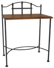 IRON-ART Nočný stolík ALCATRAZ - bez zásuvky, kov + drevo