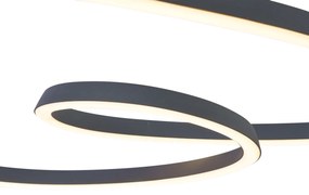 Škandinávske závesné svietidlo čierne 72 cm vrátane LED s 3-stupňovým stmievaním - Circuit