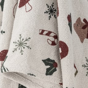 Bloomingville přehoz na postel Vianočný prehoz Yule z recyklovanej bavlny 160 x 130 cm