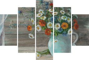 Obraz - Lúčne kvety, olejomaľba (150x105 cm)