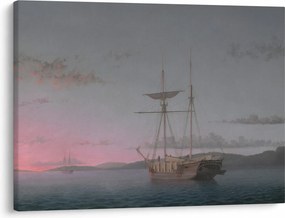 Obraz - Fitz Henry Lane, Lumber Schooners at Evening on Penobscot Bay, reprodukcia (70x50 cm)
