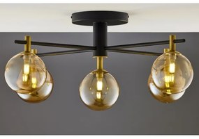 Jupiter 2032 - Prisadený luster FIGARO 5xG9/10W/230V čierna/zlatá/béžová