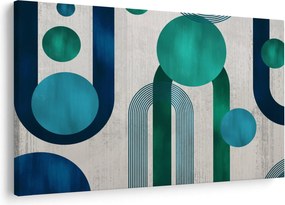 Obraz - Čiary a kruhové tvary (90x60 cm)