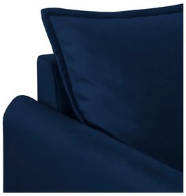 Tmavomodrá zamatová pohovka 138 cm Juli – Ropez