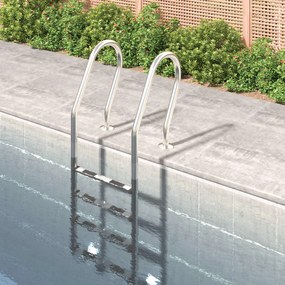 Bazénový rebrík 54x38x184,5 cm 304 nehrdzavejúca oceľ 93456