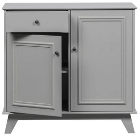 Svetlosivá nízka detská komoda z borovicového dreva 98x93 cm Lily – WOOOD