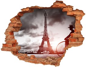 Fototapeta diera na stenu 3D Eiffelova veža v paríži nd-c-76327253