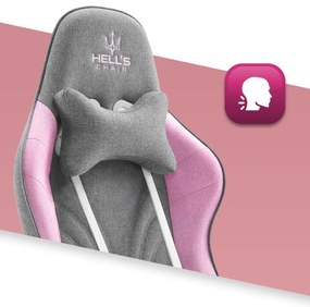 Herné kreslo Rainbow Pink Gray Mesh