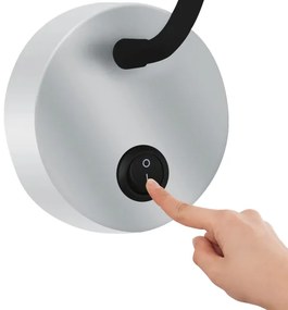 Brilagi - LED Flexibilná nástenná lampa MAYA LED/3W/230V 4000K strieborná