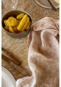 Ľanový obrus Niitty 150x260, oranžový