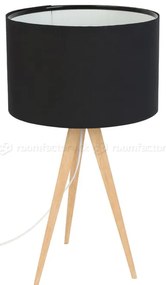 Zuiver Tripod Wood stolná lampa - Čierna