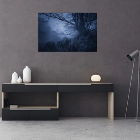 Obraz temného lesa (90x60 cm)