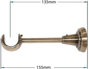 Garniže 25mm - jednoradové - CYLINDER CRYSTAL - antik
