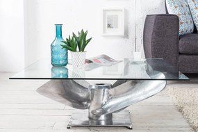 Konferenčný stolík Propeller, 85 cm, strieborný