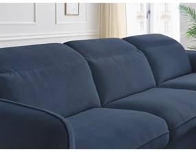 Tmavomodrá rozkladacia rohová pohovka (variabilná) Achille – Bobochic Paris