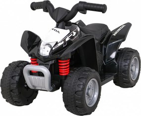 Ramiz Štvorkolka Honda 250X TRX na batérie čierna + klaksón + LED + ekokoža