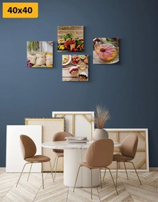 Set obrazov jemné zátišie do kuchyne Varianta: 4x 60x60