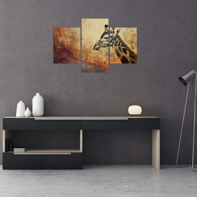 Obraz - Žirafa, maľba (90x60 cm)