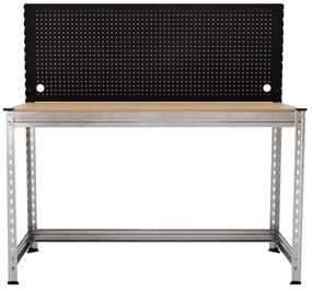 Pracovný stôl s panelom na náradie 150x150x60 cm