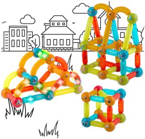 Magnetické kocky s osvetlením RK-767 Ricokids