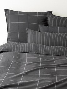 Kockovaná flanelová obojstranná obliečka na paplón Noelle