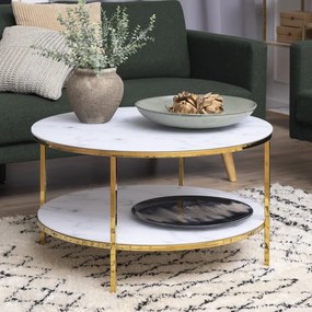 Konferenčný stôl so sklenenou doskou Actona Alisma, ⌀ 80 cm