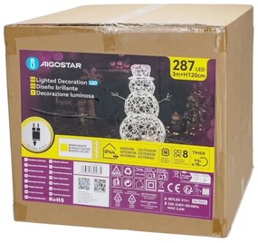 Aigostar - LED vonkajšia vianočná dekorácia 3,6W/31/230V 2700K 120cm IP44 snehuliak