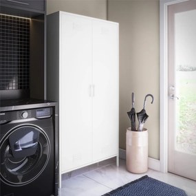 Biela kovová šatníková skriňa 90x185 cm Mission District - Støraa