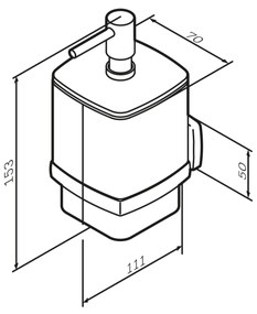 Dávkovač mydla AM.PM Gem AGA36900 nástenný, sklo, chróm