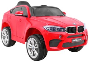 RAMIZ ELEKTRICKÉ AUTÍČKO BMW X6 - NELAKOVANÉ - ČERVENÉ - MOTOR 2X45W - BATÉRIA 2 x 6V/7Ah - 2023