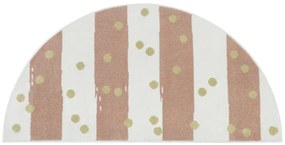 Koberec LIMA M044A krémový / ružový / zlatý polkruh